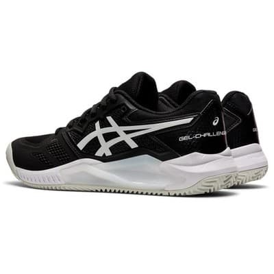 Mens Asics GEL-CHALLENGER 13 Running Shoes Black/White Size US 9.5 B - Thumbnail 4