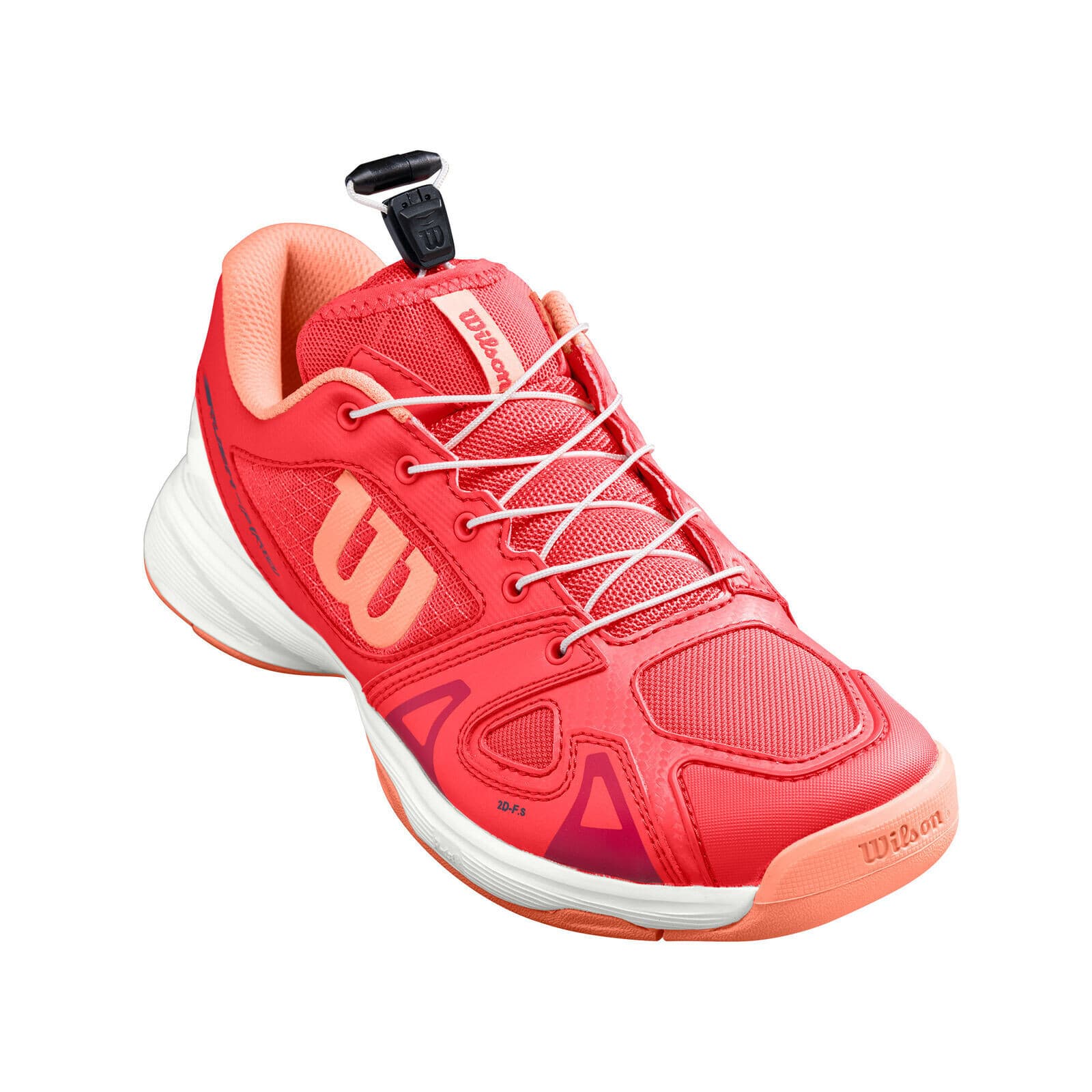 Wilson Rush Pro JR QL Tennis Cayenne/WHT/PAPAYA US size 5 Junior - Thumbnail 4