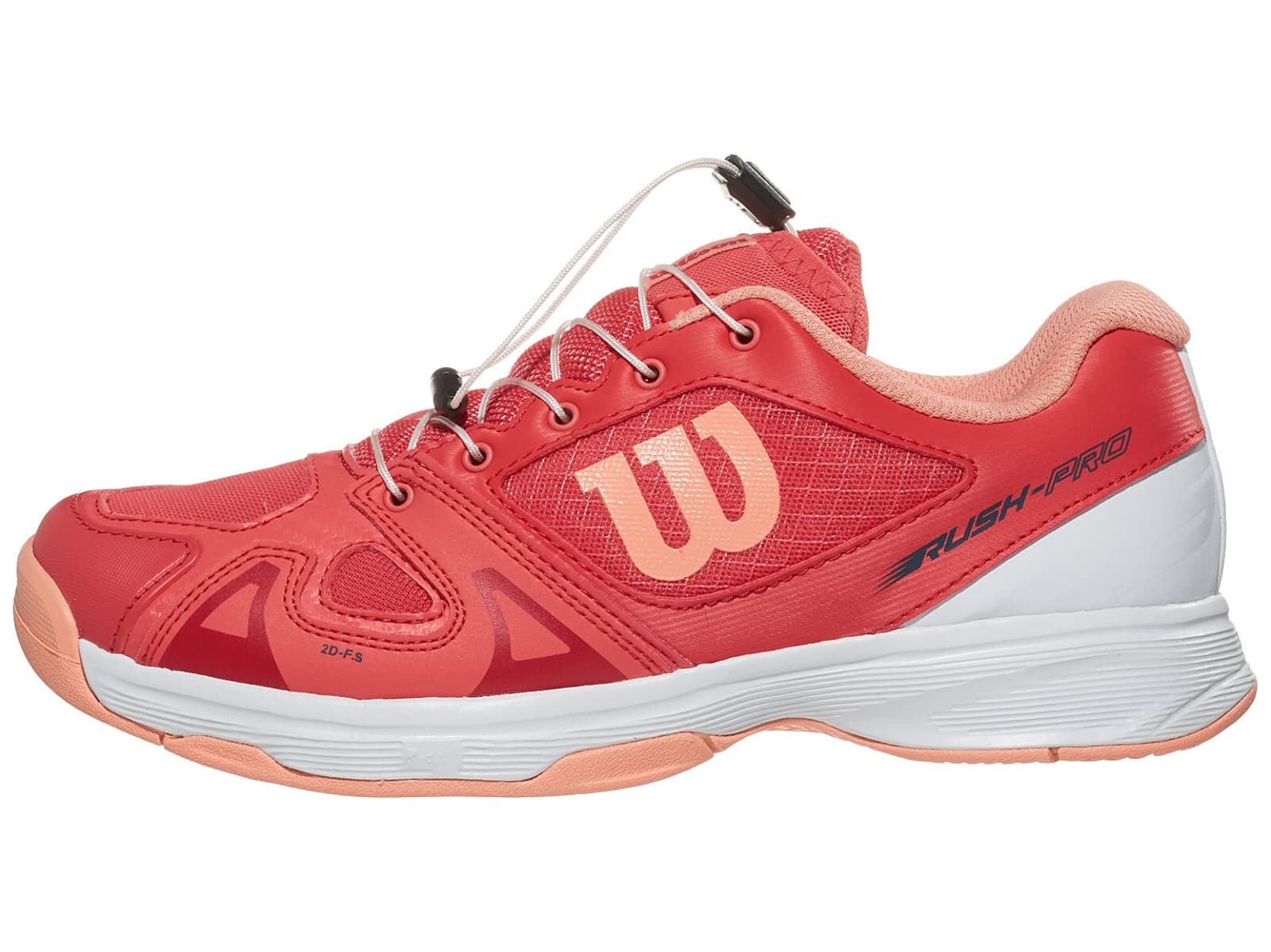 Wilson Rush Pro JR QL Tennis Cayenne/WHT/PAPAYA US size 5 Junior - Thumbnail 2