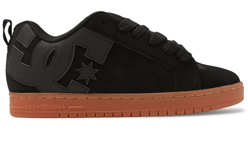 DC Shoes Men's Court Graffik Skate Shoe Black/Dark Chocolate - 300529-Size 8 M - Thumbnail 2