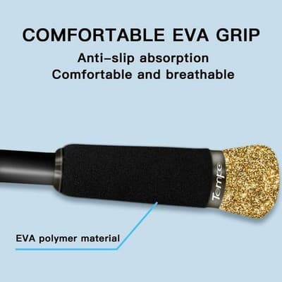 Spinning Fishing Rod Fuji Reel Seat Carbon Fiber Pole Sensitive Action 6.6 - Thumbnail 5