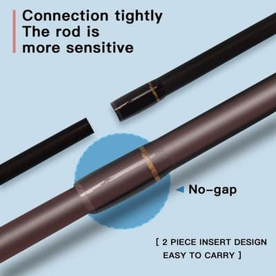 Spinning Fishing Rod Fuji Reel Seat Carbon Fiber Pole Sensitive Action 6.6 - Thumbnail 6