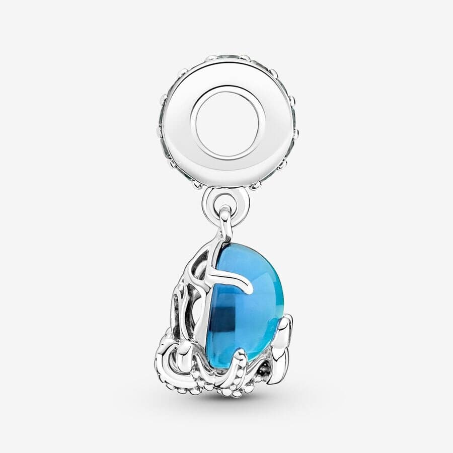 Authentic Pandora #791694C01 Murano Glass Cute Octopus Dangle Charm - Thumbnail 3