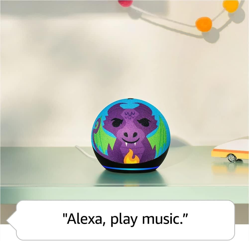 New Amazon - Echo Dot (5th Gen) Kids | Designed for kids, with parental controls - Thumbnail 3