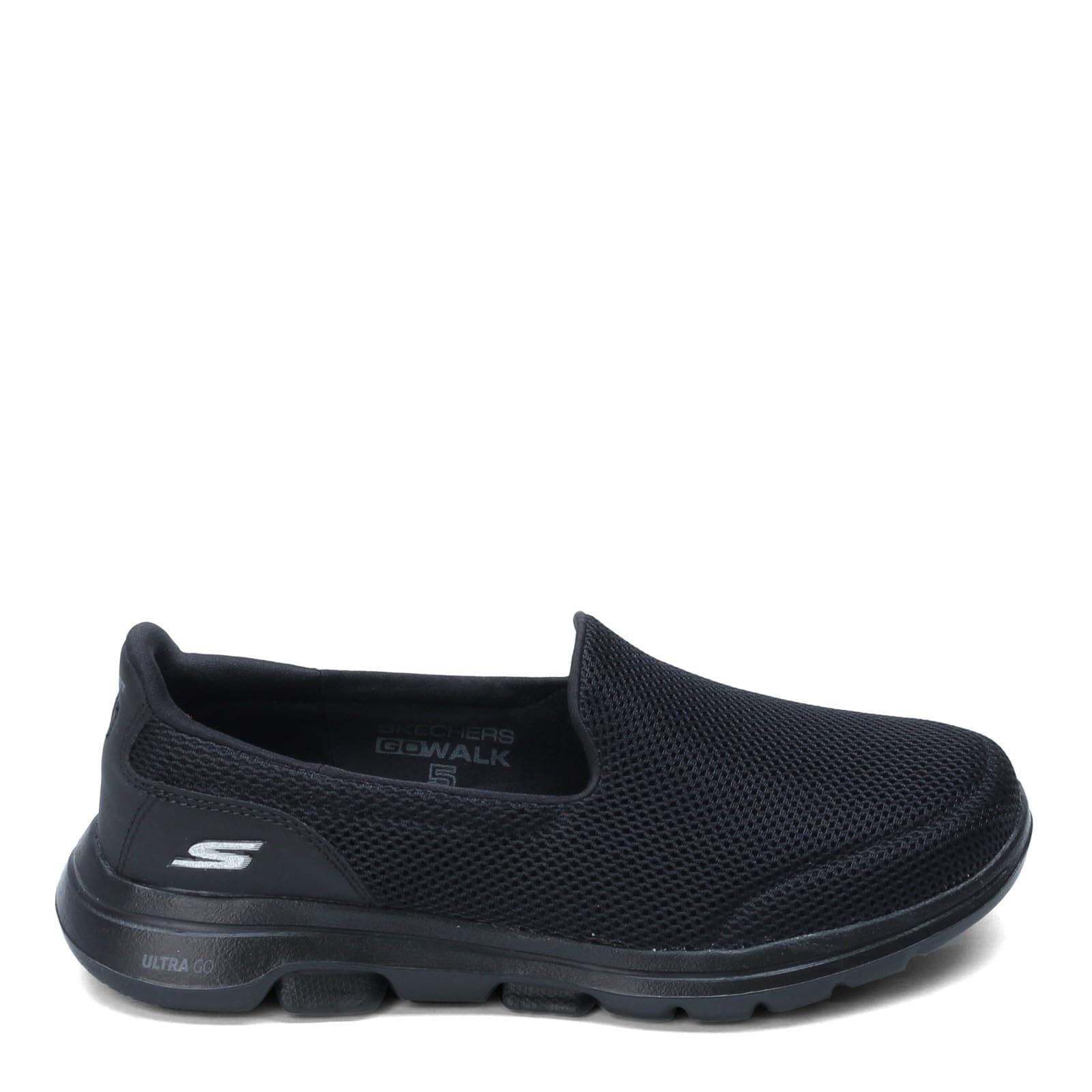 Skechers Go Walk 5 Women's Slip On Shoes, Black & White Size 7 - Thumbnail 3