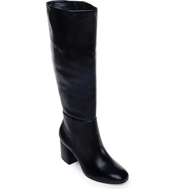 Bernardo Norma Women's Boot Black Leather Antique Calf 8 M - Thumbnail 2