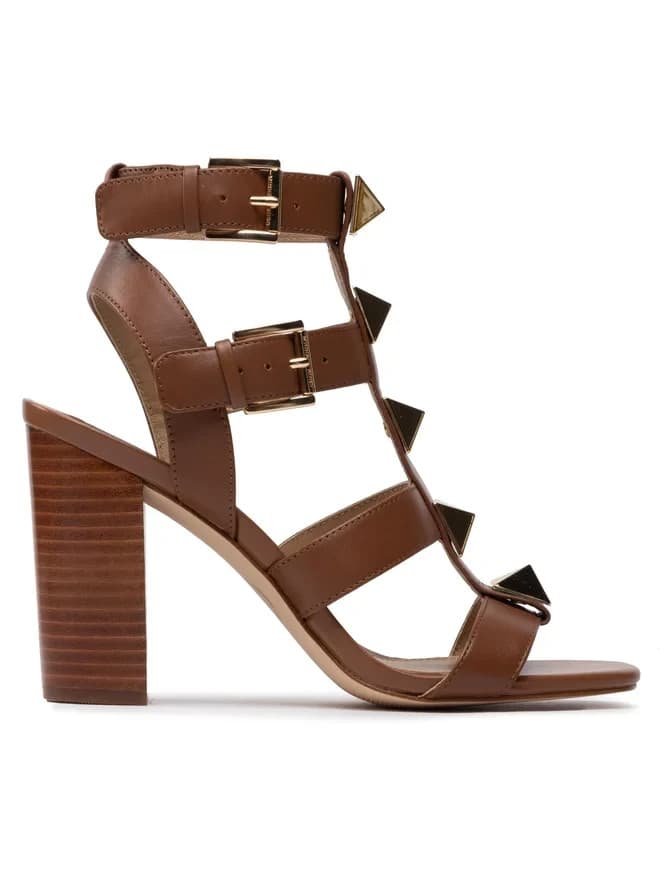 Michael Kors Wren Studded Leather Pyramid Block-heel Gladiator Sandals Sz 5.5 - Thumbnail 2
