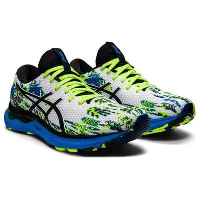 ASICS Gel Nimbus 24 Men's Running Shoes, White/Black Size 12.5 M - Image 1