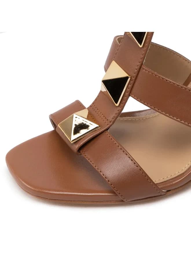 Michael Kors Wren Studded Leather Pyramid Block-heel Gladiator Sandals Sz 5.5 - Thumbnail 6