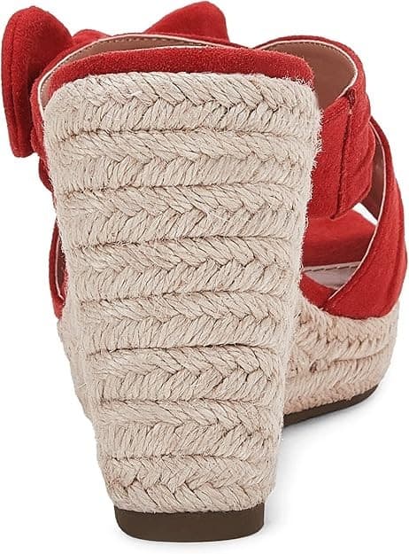 Fashare Womens Espadrilles Slip on Wedge Sandals Bow Tie Platform Size 8.5 M - Thumbnail 4