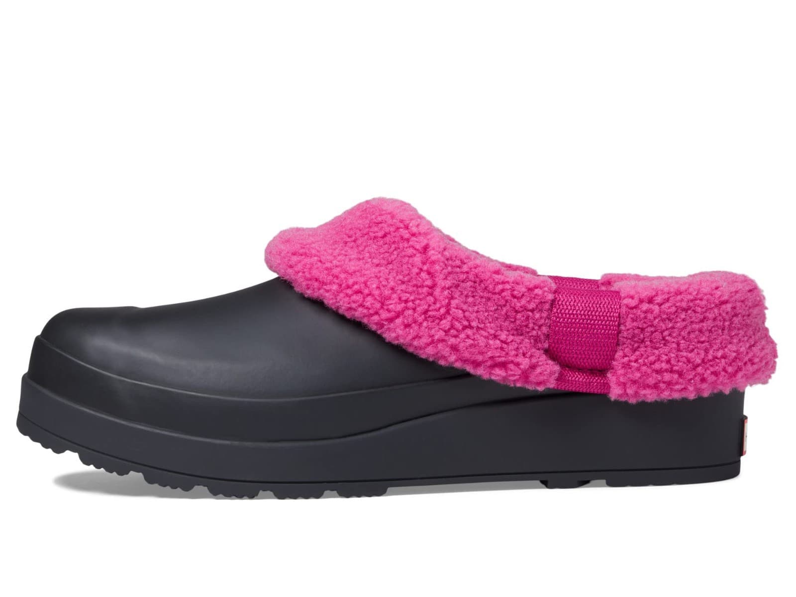 Hunter Play Sherpa Womens Size 8 Insulated Clog - Black / Prismatic Pink - Thumbnail 3