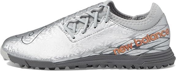 New Balance Kids Silver/Grey/Copper Furon Dispatch Turf V7 Soccer Shoe size 5 - Thumbnail 3