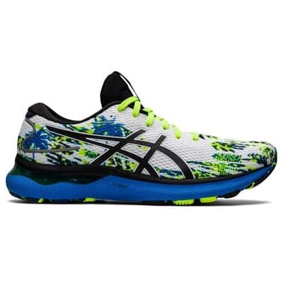 ASICS Gel Nimbus 24 Men's Running Shoes, White/Black Size 12.5 M - Thumbnail 2