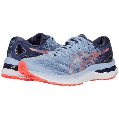 ASICS Women's Gel-Nimbus 23 Running Shoes Mist/Blazing Coral, Size 12.5 M - Thumbnail 2