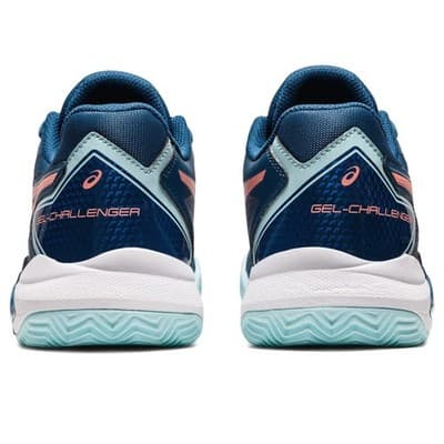 Asics GEL-CHALLENGER 13 Clay Women Tennis Shoes LIGHT INDIGO/GUAVA Size US 9.5 B - Thumbnail 5