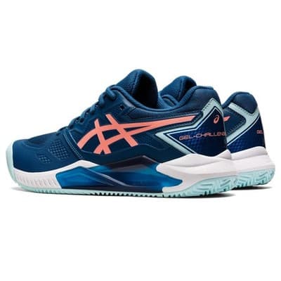 Asics GEL-CHALLENGER 13 Clay Women Tennis Shoes LIGHT INDIGO/GUAVA Size US 9.5 B - Thumbnail 4
