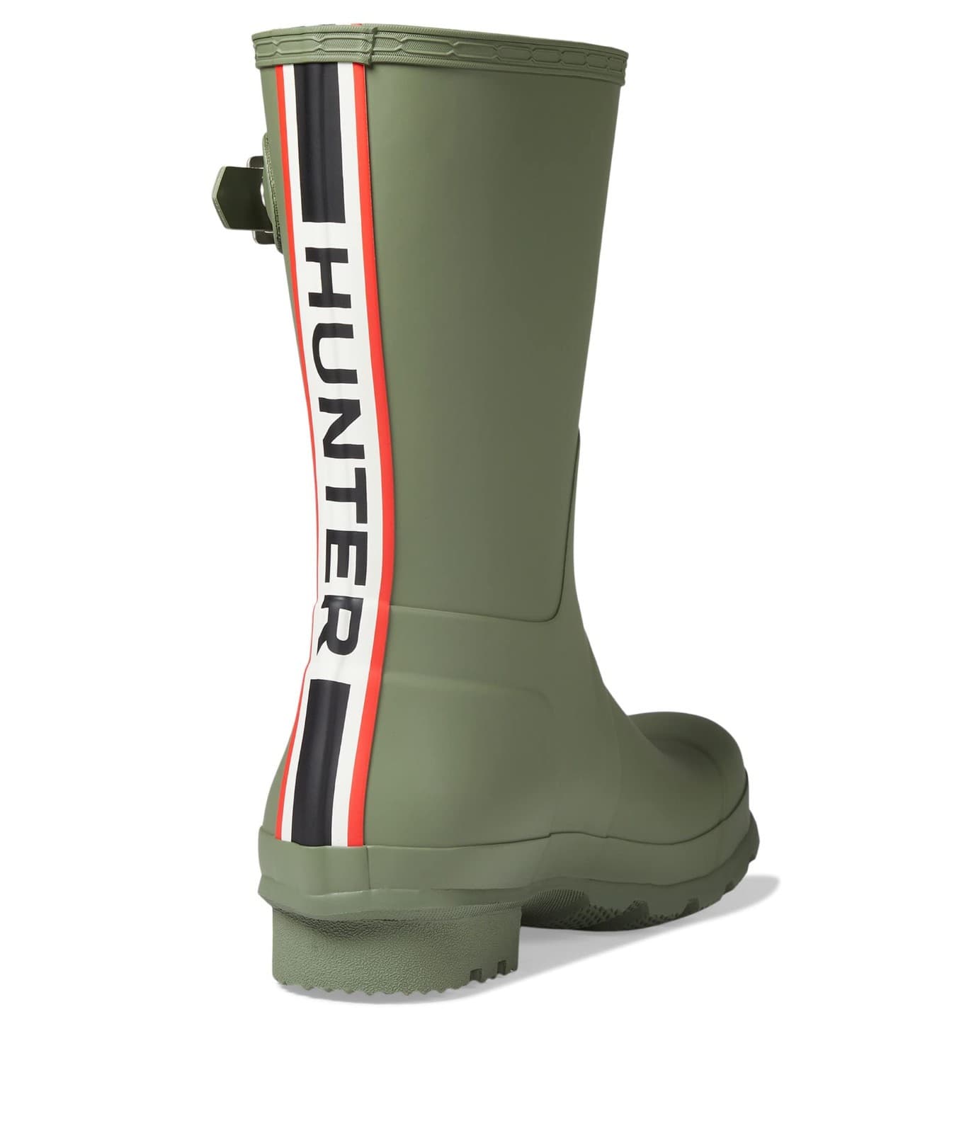 Hunter Original Short Waterproof Rain Boot Logo Backstrap Lichen Green Men's 9 M - Thumbnail 3