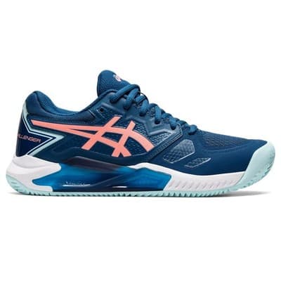 Asics GEL-CHALLENGER 13 Clay Women Tennis Shoes LIGHT INDIGO/GUAVA Size US 9.5 B - Thumbnail 2