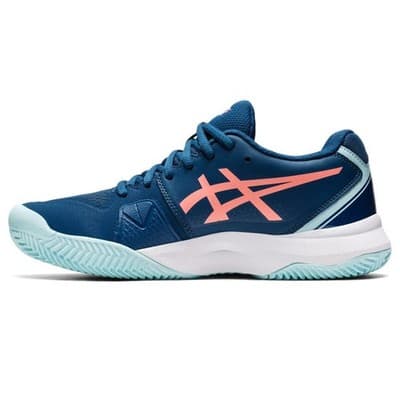 Asics GEL-CHALLENGER 13 Clay Women Tennis Shoes LIGHT INDIGO/GUAVA Size US 9.5 B - Thumbnail 3