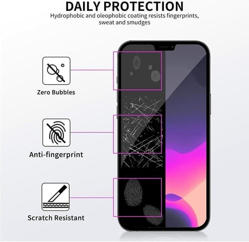 3-PK iPhone 13 12 11 Pro Max XR Privacy Anti-Spy Tempered GLASS Screen Protector - Thumbnail 4
