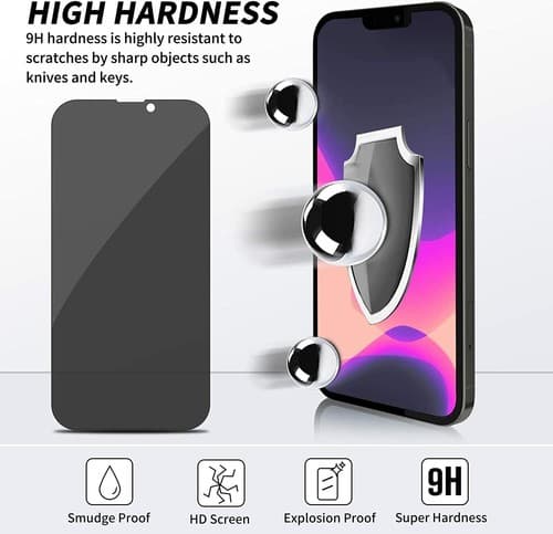 3-PK iPhone 13 12 11 Pro Max XR Privacy Anti-Spy Tempered GLASS Screen Protector - Thumbnail 5