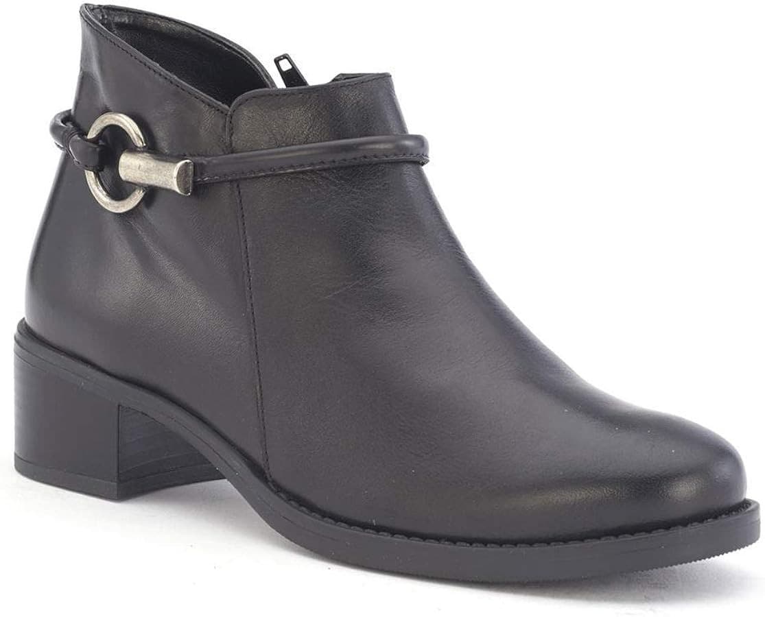 David Tate Miller Women's Ankle Booties Black Calf Skin Size 9M Italy - Image 1