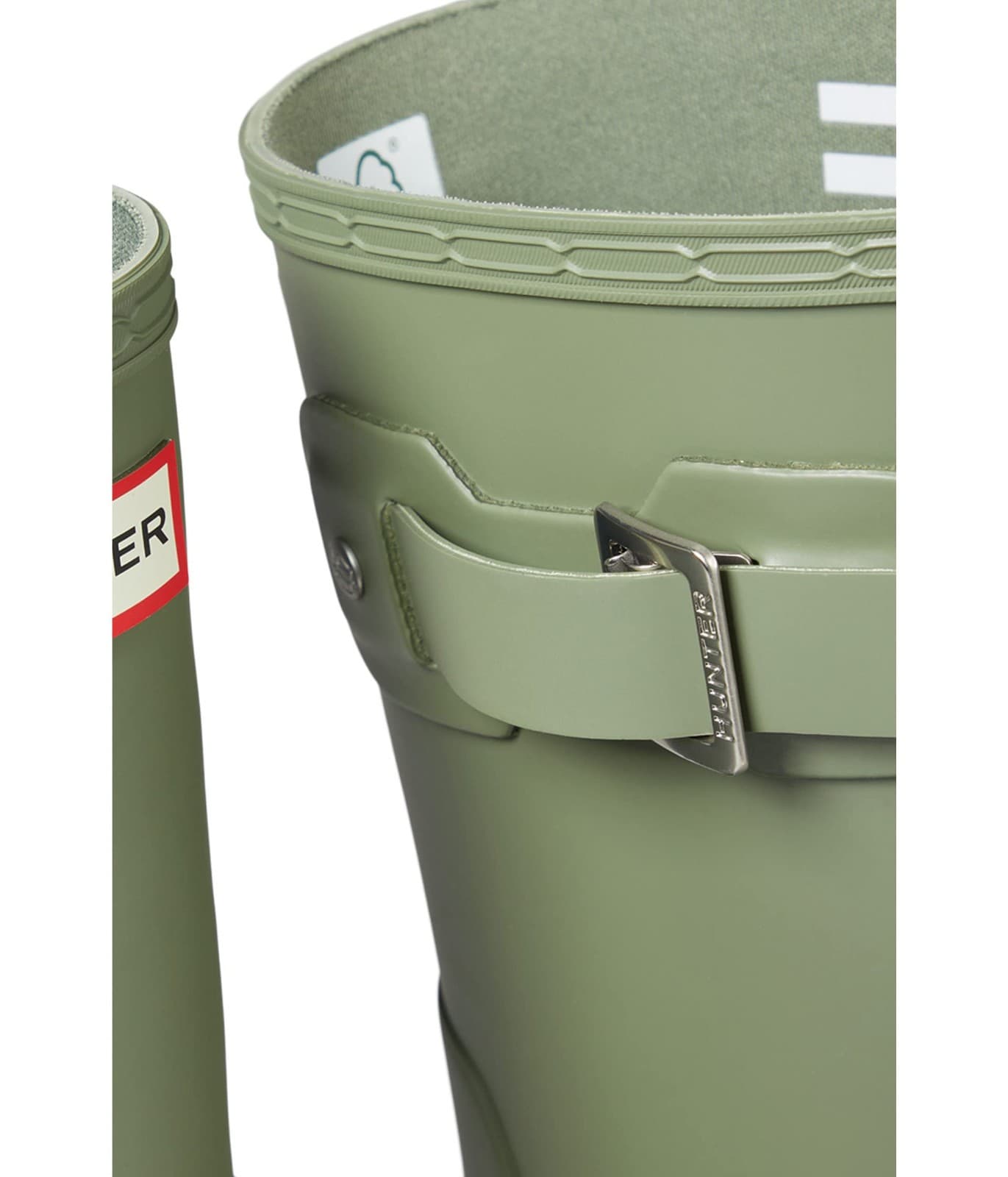 Hunter Original Short Waterproof Rain Boot Logo Backstrap Lichen Green Men's 9 M - Thumbnail 5