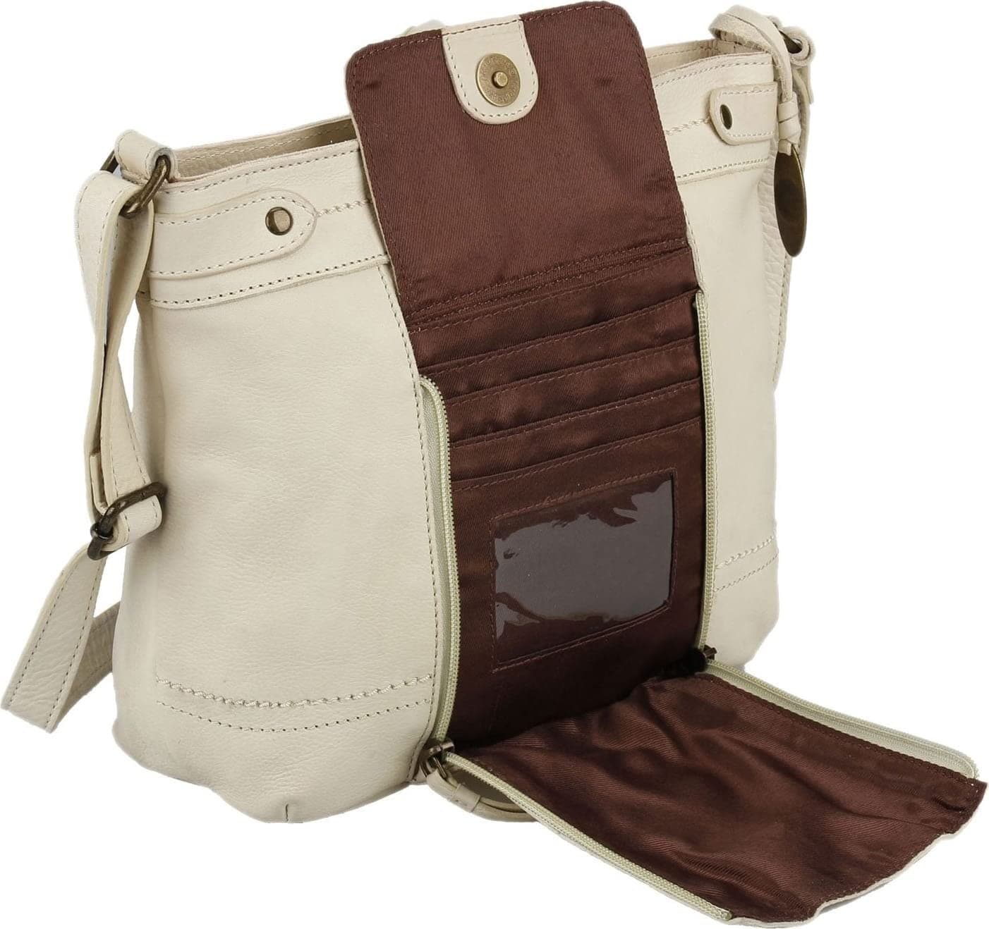 BORN Farrell Organizer Crossbody Bone One Size 9x4x9 in - Thumbnail 2