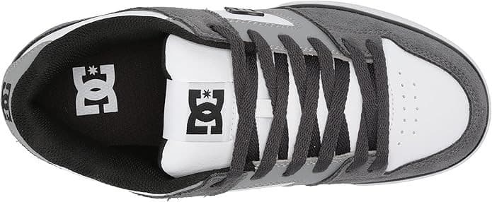 DC Men's Pure Casual Low Top Skate Shoe, Grey/Grey/White, 12.5 M - Thumbnail 6