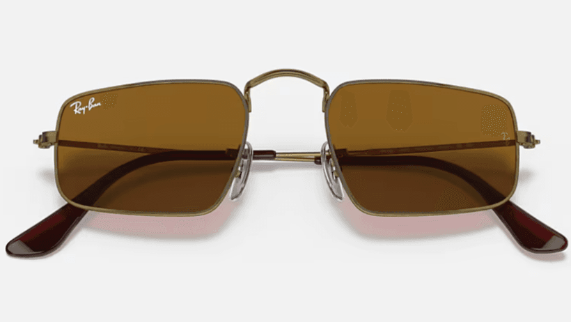 Ray-Ban Genuine Sunglasses RB3957 JULIE 919631 Green Gold Unisex - Thumbnail 6
