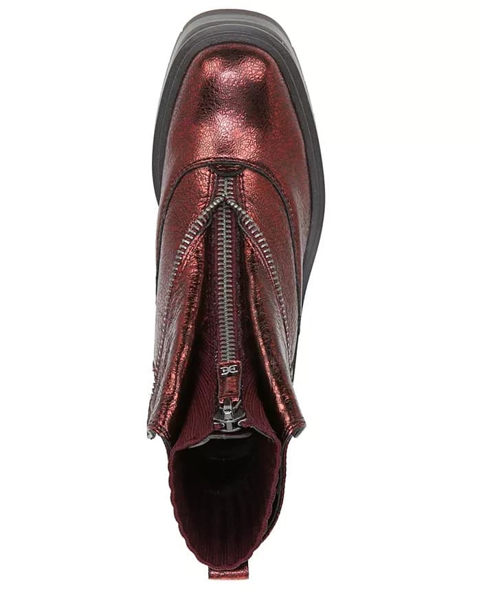 Sam Edelman Linds Chelsea Boot Bordeaux Distressed Leather Women's US Size 8 M - Thumbnail 7