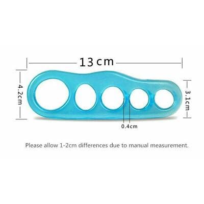 2 PCS Gel Toe Separator Orthotics Stretchers Align Overlapping Hammer Toes Blue - Thumbnail 6