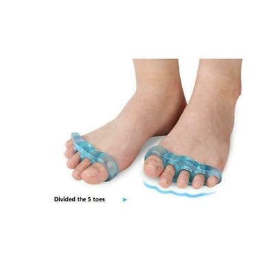 2 PCS Gel Toe Separator Orthotics Stretchers Align Overlapping Hammer Toes Blue - Image 1