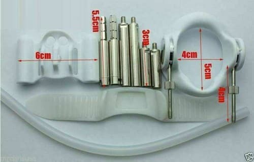 8" Hybrid Pro Silver Male Penis Extender Enlargement System Enlarger Stretcher - Thumbnail 2