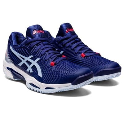 ASICS Women's Solution Speed FF 2 Clay Shoes PU Upper Dive Blue/Soft sky 7 M - Image 1
