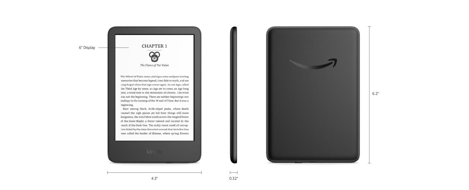 AMAZON KINDLE E-READER, 11TH GEN, 16GB, WI-FI, 6", BLACK 2022 RELEASE - Thumbnail 2