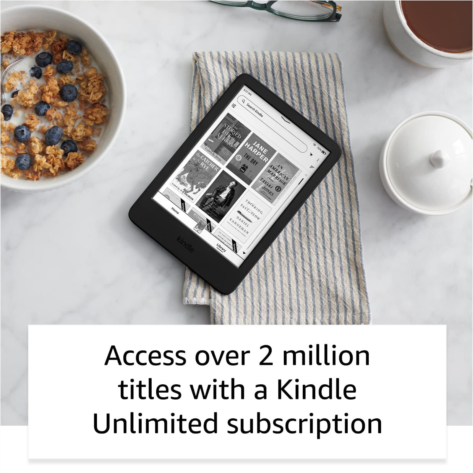 AMAZON KINDLE E-READER, 11TH GEN, 16GB, WI-FI, 6", BLACK 2022 RELEASE - Thumbnail 3