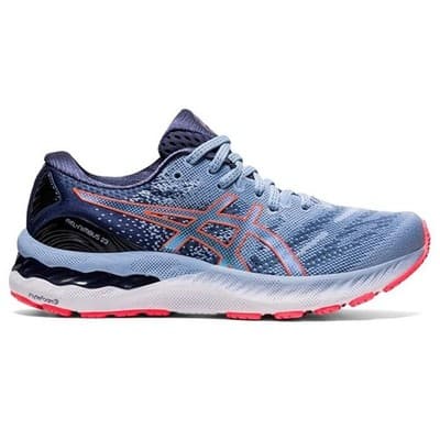 ASICS Women's Gel-Nimbus 23 Running Shoes Mist/Blazing Coral, Size 6 B - Thumbnail 3