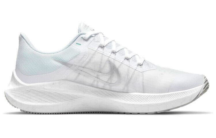 Nike Womens Zoom Winflo 8 Beige Running Shoes White/Metallic Silver US Size 7.5 - Thumbnail 2