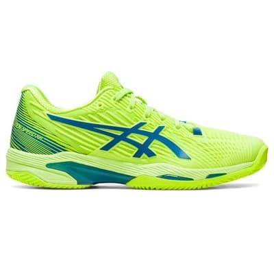 ASICS Women Solution Speed FF 2 Tennis Shoes Hazard Green/ Reborn Blue 8.5 B M - Thumbnail 2