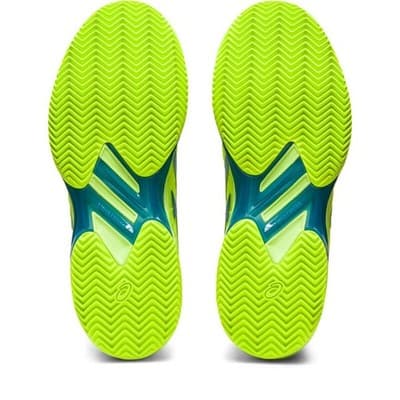 ASICS Women Solution Speed FF 2 Tennis Shoes Hazard Green/ Reborn Blue 8.5 B M - Thumbnail 7