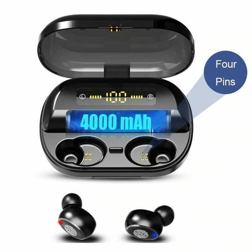 4000mAh Mini Wireless TWS Earphone Bluetooth Headphone IPX7 Waterproof Earbuds - Thumbnail 2