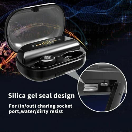 4000mAh Mini Wireless TWS Earphone Bluetooth Headphone IPX7 Waterproof Earbuds - Thumbnail 9