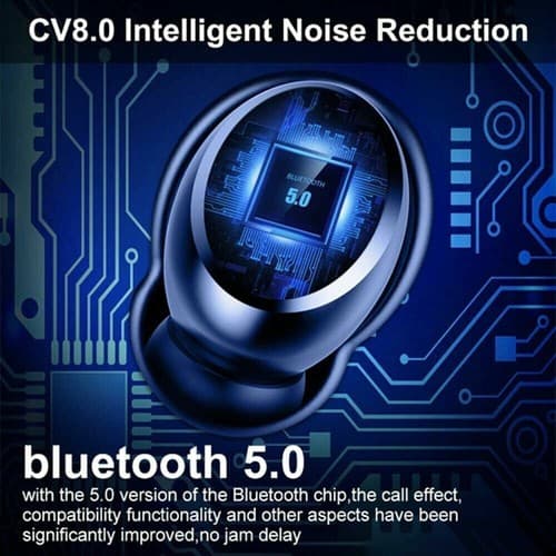 4000mAh Mini Wireless TWS Earphone Bluetooth Headphone IPX7 Waterproof Earbuds - Thumbnail 7