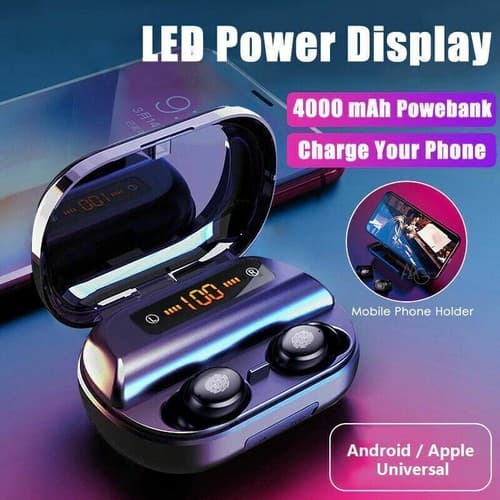 4000mAh Mini Wireless TWS Earphone Bluetooth Headphone IPX7 Waterproof Earbuds - Image 1