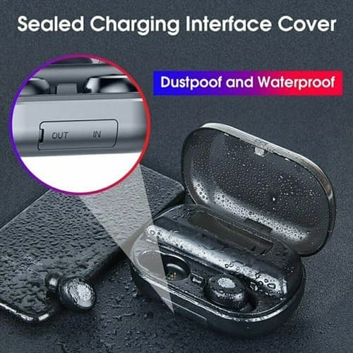 4000mAh Mini Wireless TWS Earphone Bluetooth Headphone IPX7 Waterproof Earbuds - Thumbnail 8