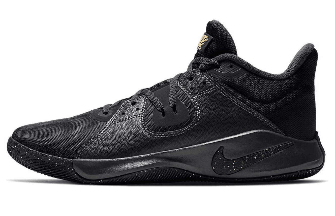 Nike Fly.By Men's Basketball Shoes Mid Black/Gold CD0189 004 Size 9 US - Thumbnail 3