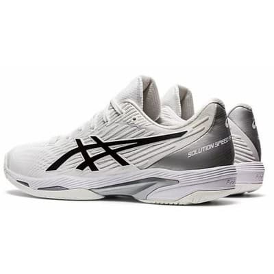 ASICS Men's SOLUTION SPEED FF 2 Tennis Shoes in White/Black 8.5 M - Thumbnail 5
