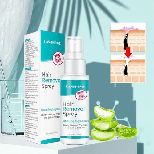 Women's Natural Stop Hair Growth Inhibitor Remover Hair Removal Spray Cream 50ml - Thumbnail 4