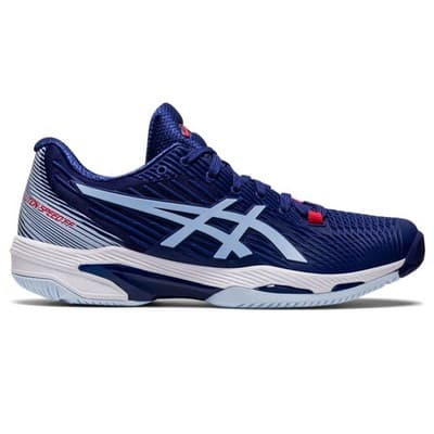 ASICS Women Solution Speed FF 2 Tennis Shoes PU Upper Dive Blue/Soft Sky 8.5 B M - Thumbnail 2